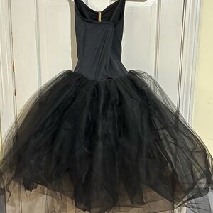 Elegant Black Kids Dance Costume Dress
